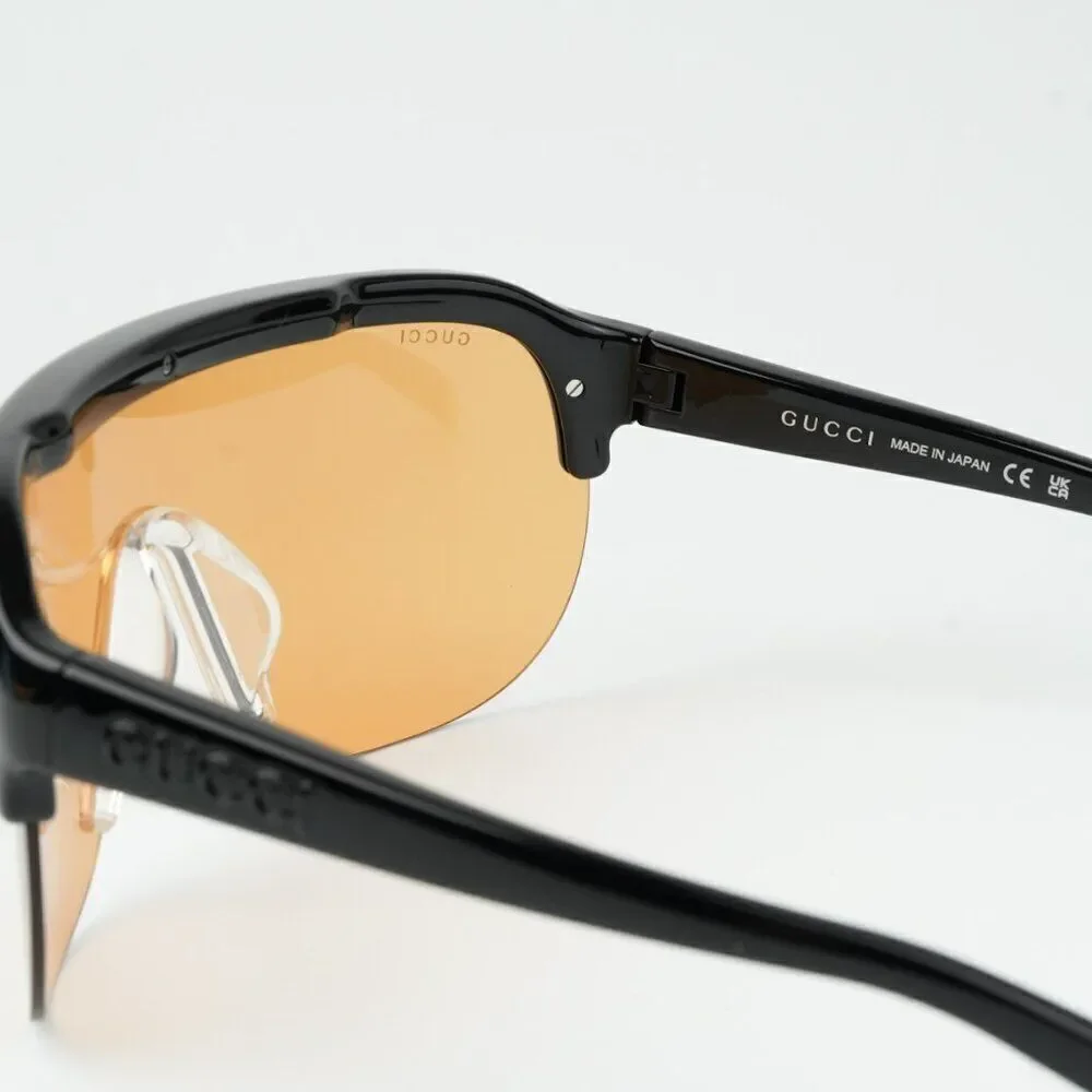 NEW Gucci GG1645S 005 Black Orange Unisex Mask Sunglasses GG 1645S